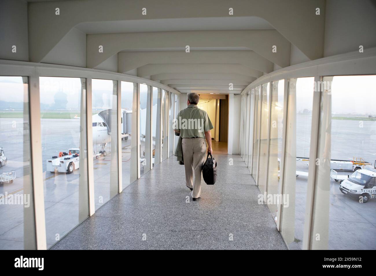 L''aéroport de Bilbao. Loiu. Bizkaia. Pays Basque. Espagne Banque D'Images