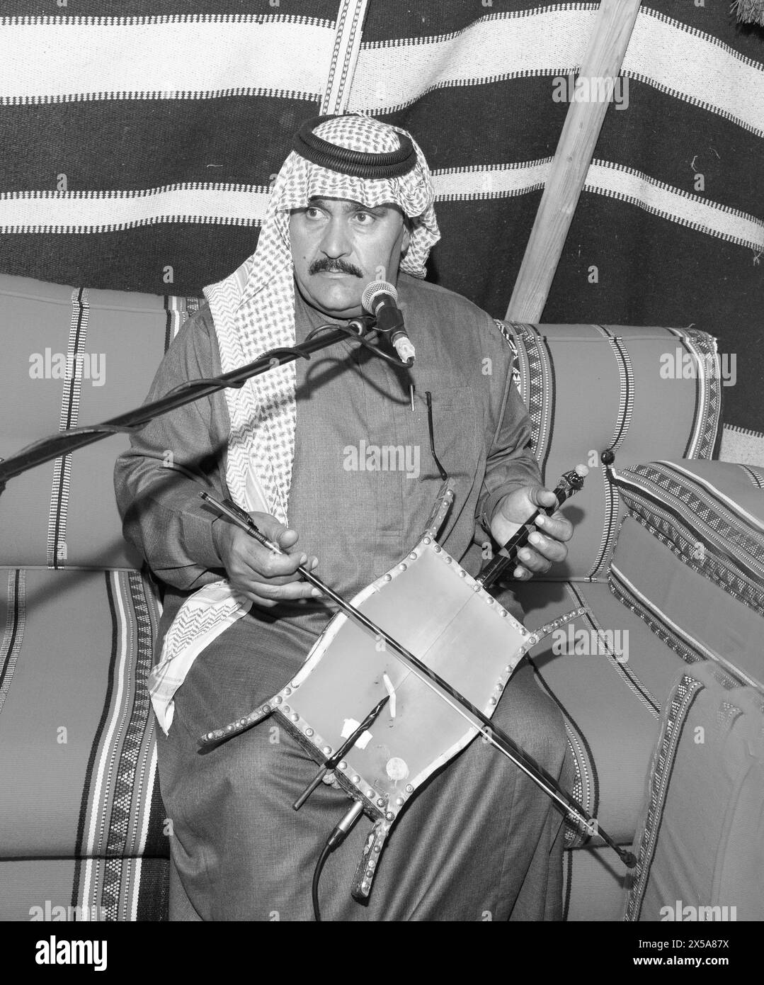 Groupe de musique traditionnelle arabe d'Oman, Qatar 10-05-2024 Doha Qatar Banque D'Images