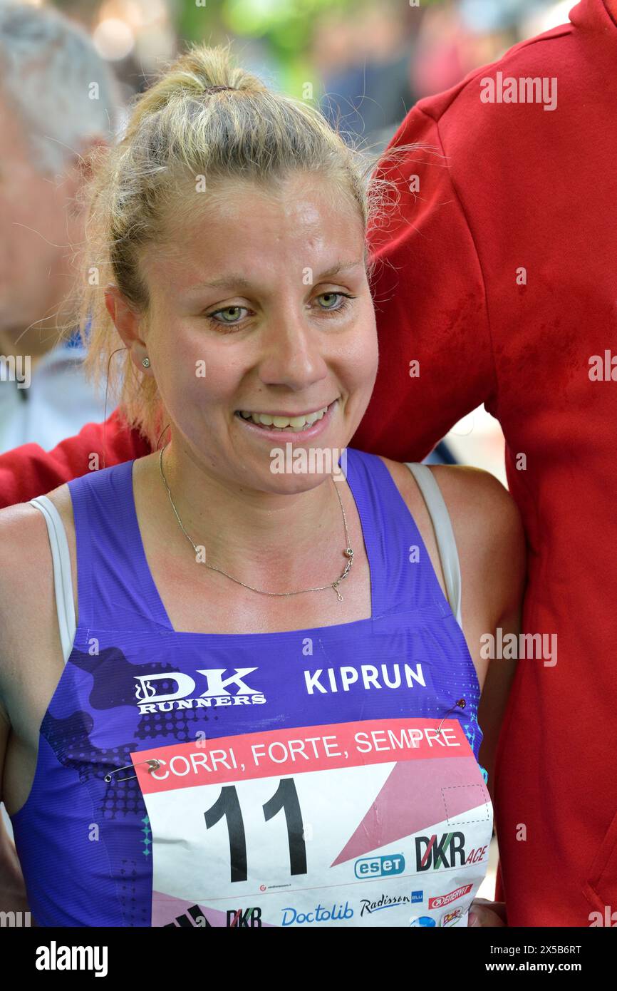 Valentina Gemetto 1ère femme classée première de la course DKRace à Monza Italie 2024 Banque D'Images