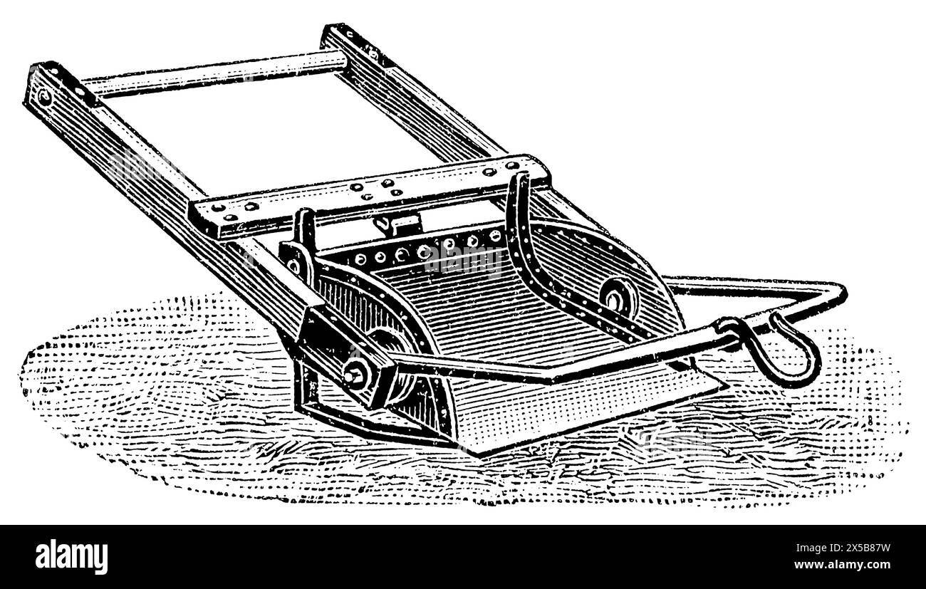Amélioration des sols. Pelle de terrassement à action automatique. Publication du livre 'Meyers Konversations-Lexikon', volume 7, Leipzig, Allemagne, 1910 Banque D'Images