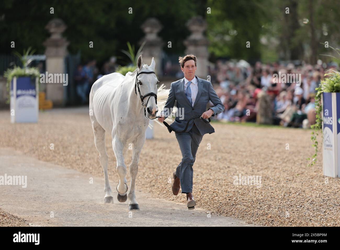 Richard Jones de Grande-Bretagne avec Alfies Clover lors de la première inspection de chevaux au Badminton Horse Trials le 8 mai 2024, Badminton Estate, Royaume-Uni (photo de Maxime David - MXIMD Pictures) Banque D'Images