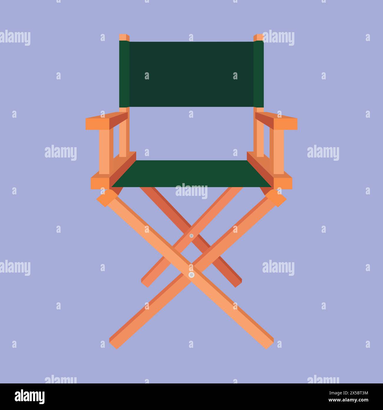 Vecteur d'icône de chaise de directeur. Illustration de chaise de cinéma Cinema Director. chaise de film en bois Illustration de Vecteur