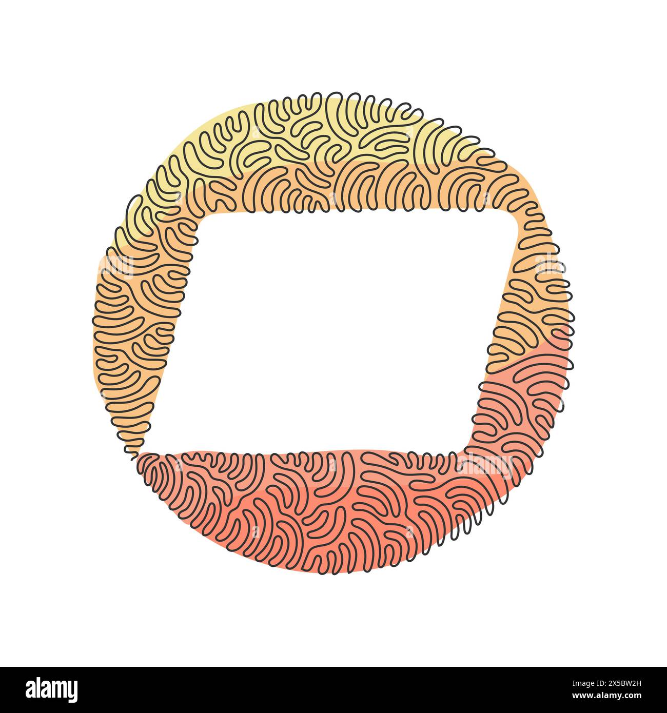Une ligne continue dessinant des formes géométriques, icône de parallélogramme. Ligne simple, vectoriel 3d figures icônes pour ui et ux. Cercle de boucle tourbillonnaire arrière Illustration de Vecteur