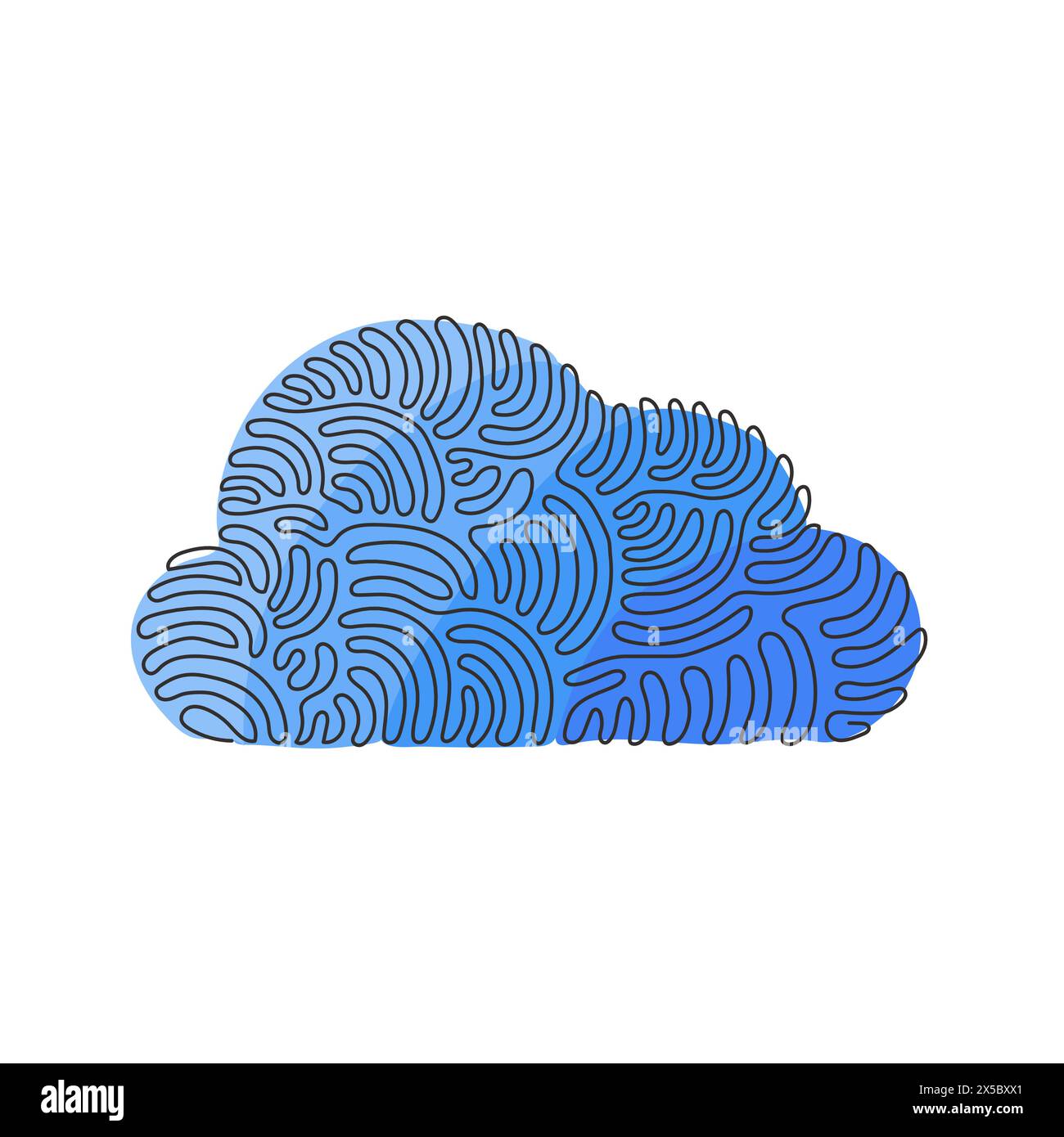 Icône de sablier de dessin d'une seule ligne. Symbole de contour pour site Web ou application mobile. Ligne mince de montre de sable pour le logo de conception. Boucles torsadées. Continue Illustration de Vecteur