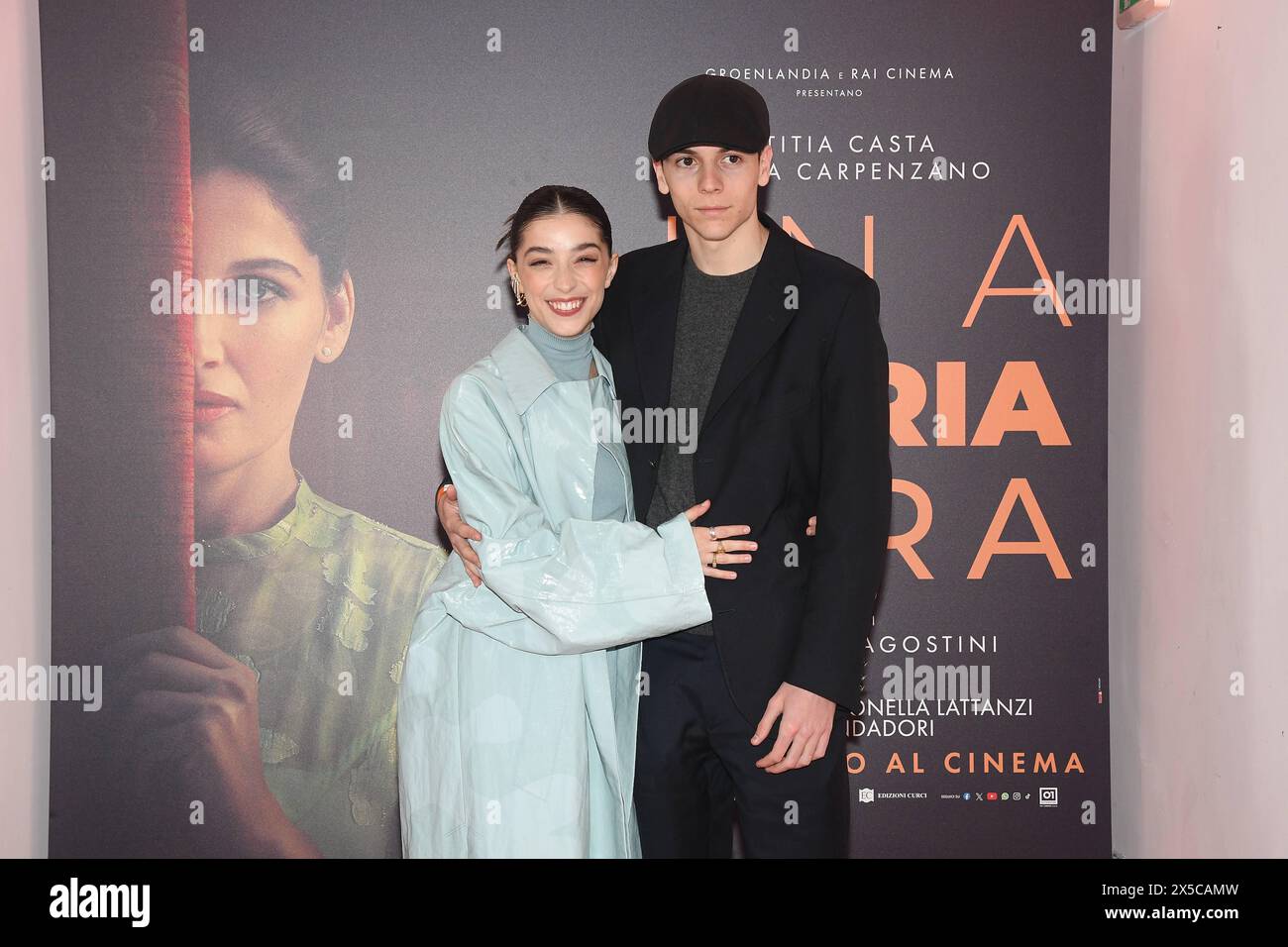 Rome, Italie. 08 mai 2024. Rome, Cinéma Farnèse Aperçu du film 'Une histoire noire', sur la photo : Lea Gavino Francesco Gheghi crédit : Agence photo indépendante/Alamy Live News Banque D'Images