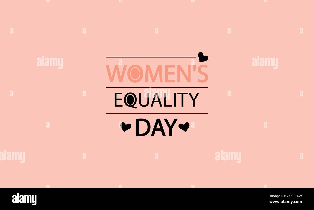 Célébration de la Journée de l'égalité des femmes à travers l'illustration textuelle Illustration de Vecteur
