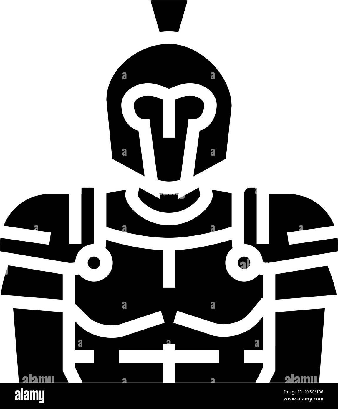 illustration vectorielle d'icône de glyphe grec romain soldat gladiator Illustration de Vecteur