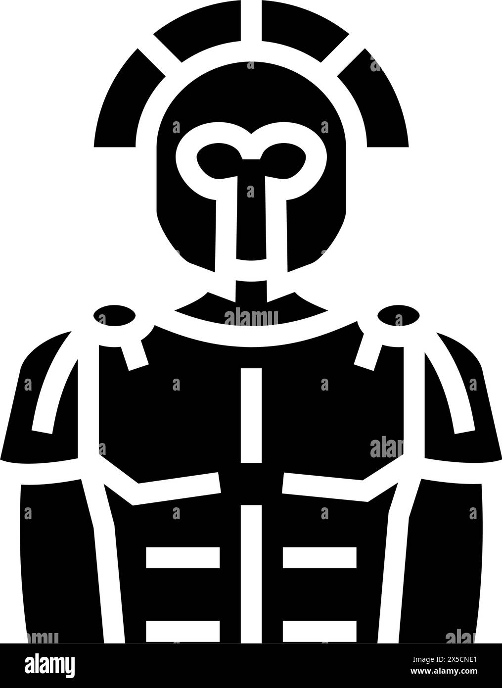 illustration vectorielle d'icône de glyphe de guerrier de gladiator sparta Illustration de Vecteur
