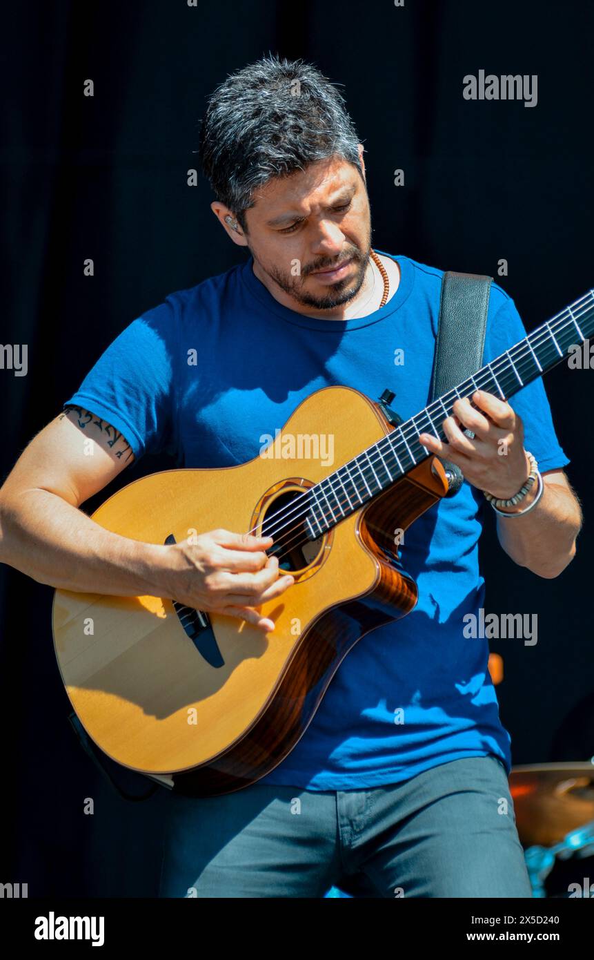 Rodrigo Sanchez - Rodrigo y Gabriela, V2012, Hylands Park, Chelmsford, Essex, Grande-Bretagne - 18 août 2012 Banque D'Images