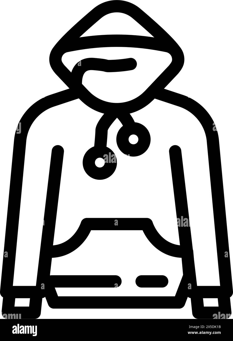 hoodie streetwear tissu ligne de mode illustration vectorielle d'icône Illustration de Vecteur