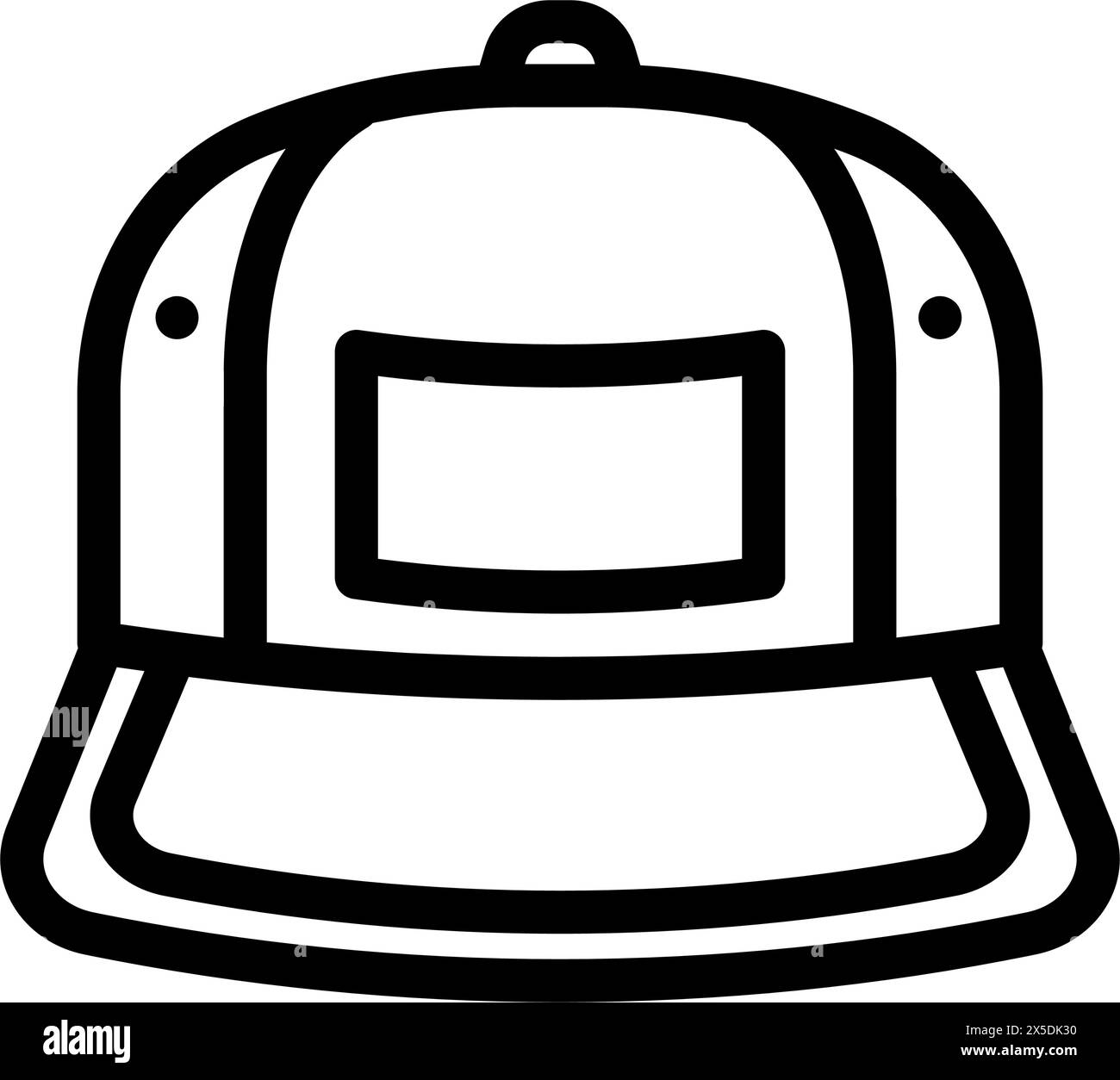 casquette de baseball streetwear tissu ligne de mode illustration vectorielle d'icône Illustration de Vecteur