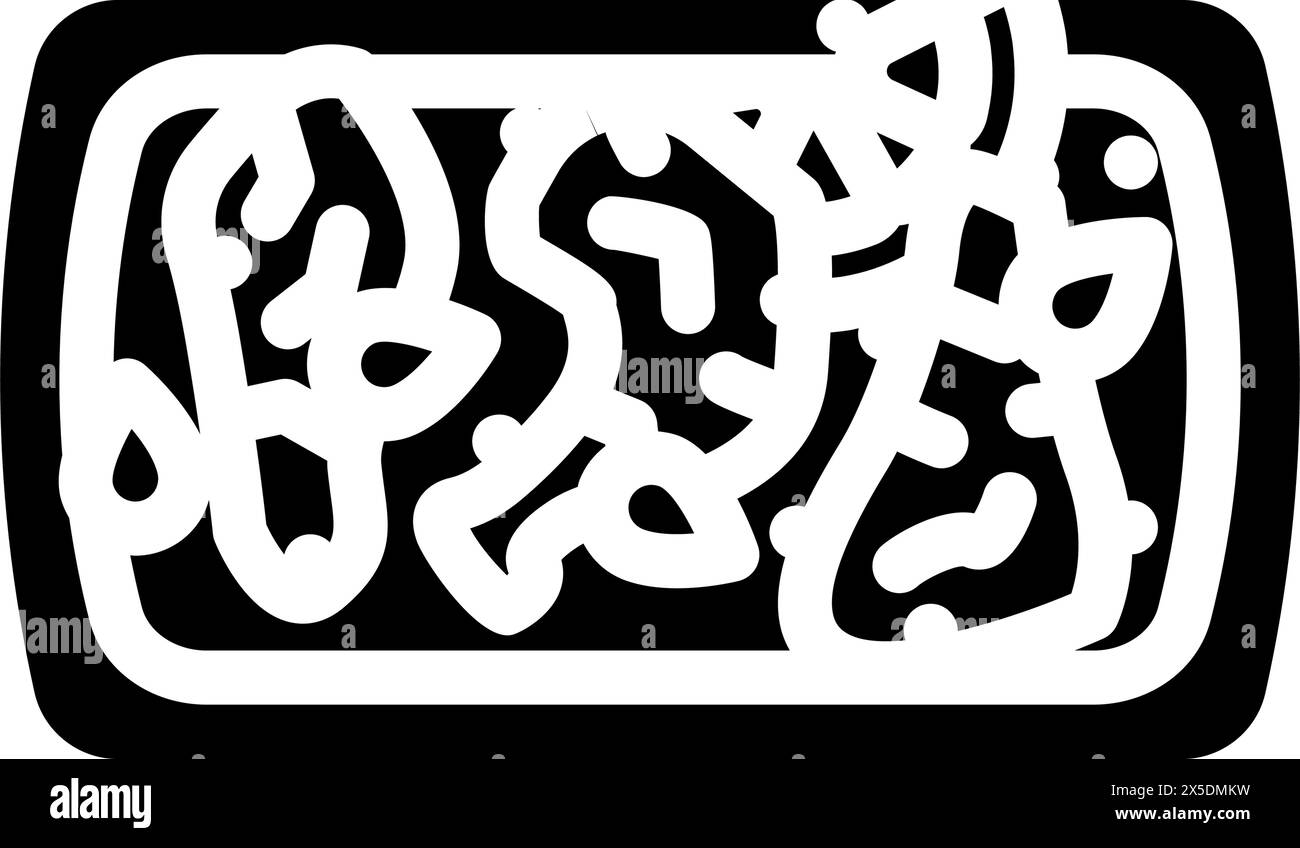 illustration vectorielle d'icône de glyphe de poulet tandoori cuisine indienne Illustration de Vecteur