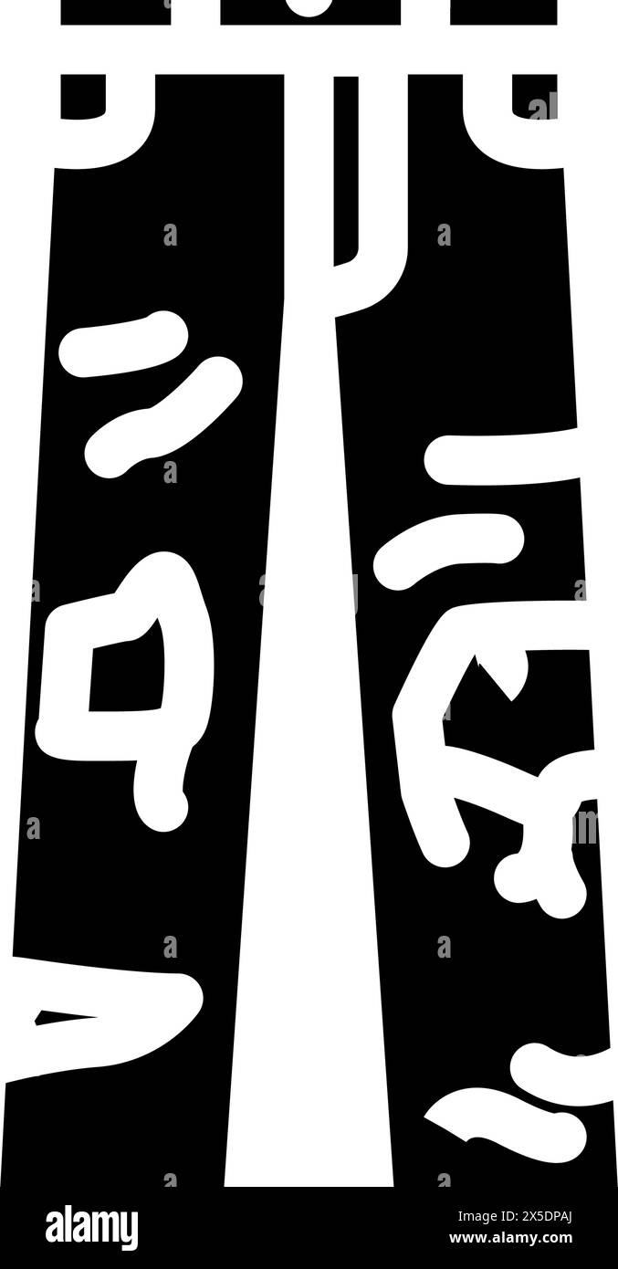 jean vieilli streetwear tissu de mode icône de glyphe de mode illustration vectorielle Illustration de Vecteur