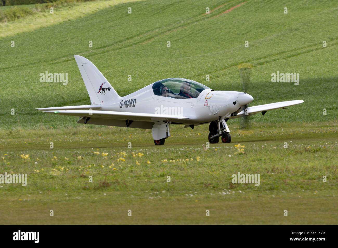 Shark 600 composite construit un avion micro-léger G-MAKO au salon Popham Microlight Fly In et Trade Fair près de Basingstoke dans le Hampshire en Angleterre Banque D'Images