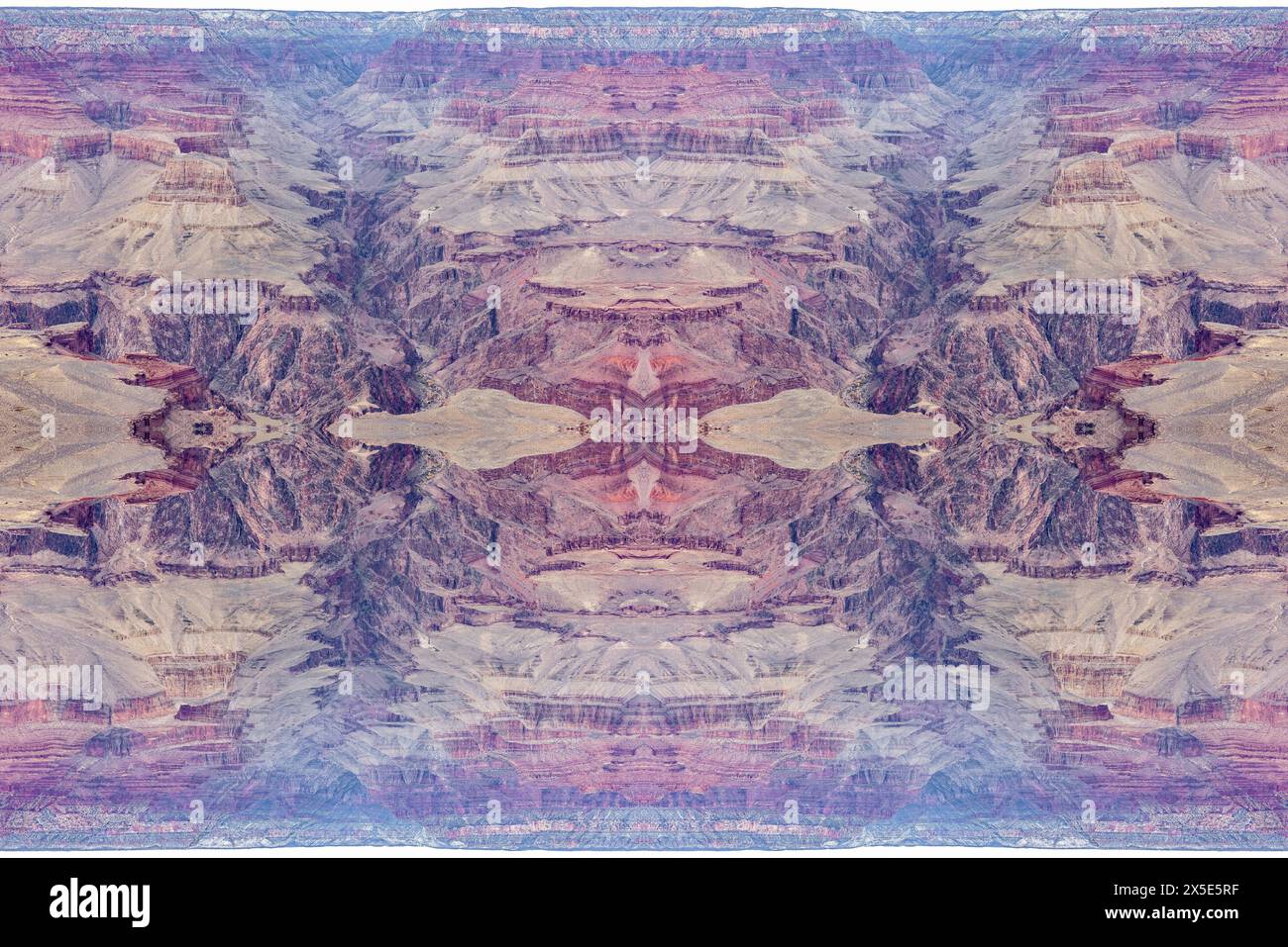 Manipulations Photoshop du Grand Canyon, Arizona initialement prises le 17 janvier 2024. Banque D'Images