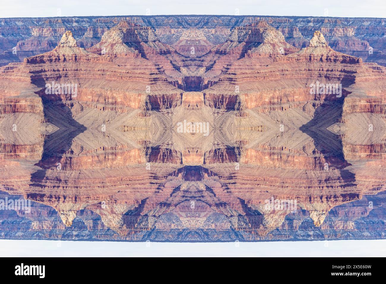 Manipulations Photoshop du Grand Canyon, Arizona initialement prises le 17 janvier 2024. Banque D'Images