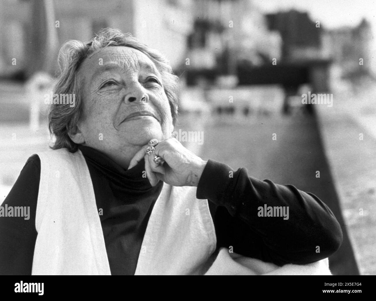 Marguerite DURAS - date : 19850801 ©John Foley/Opale.photo Banque D'Images