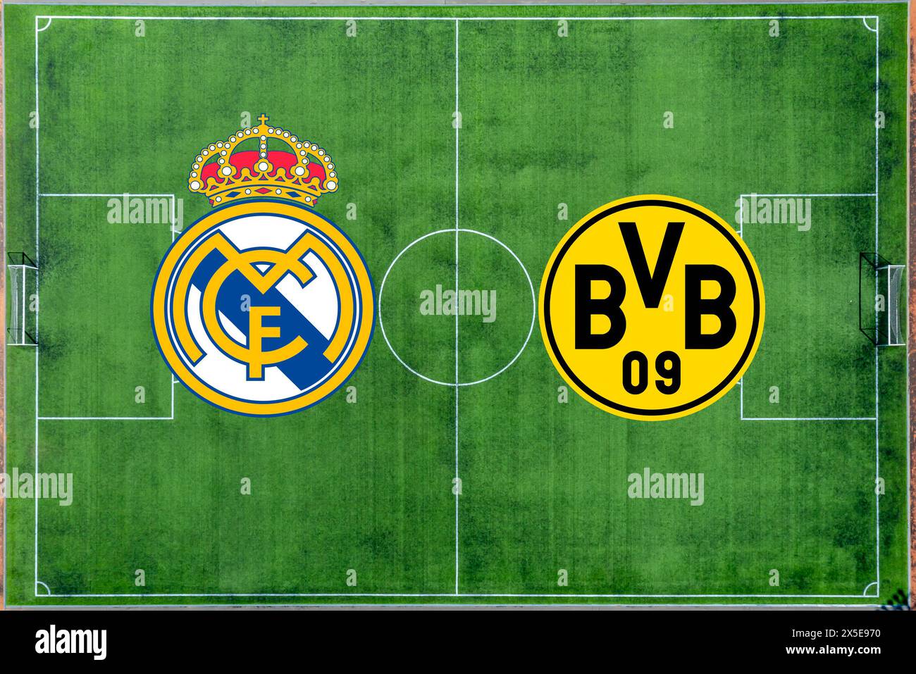 champions League Real Madrid CF Borussia Dortmund Banque D'Images