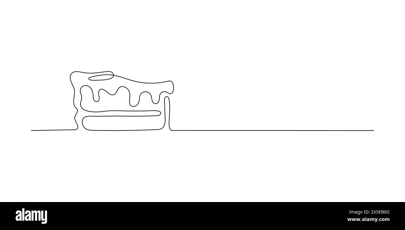 Dessin au trait de cheesecake avec de la crème. Pièce dessinée à la main de gâteau design minimaliste, café et concept de boulangerie. Illustration vectorielle isolée sur BA blanc Illustration de Vecteur Dessin au trait de cheesecake avec de la crème. Pièce dessinée à la main de gâteau design minimaliste, café et concept de boulangerie. Illustration vectorielle isolée sur BA blanc Illustration de Vecteur