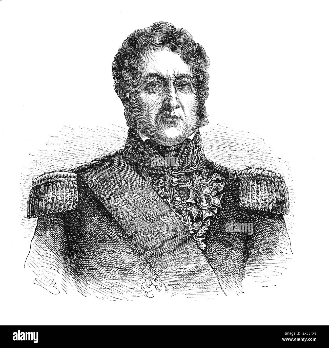 Portrait de Louis Philippe Ier, roi des Français. Illustration tirée de Cassell's History of England, vol VII. Nouvelle édition publiée Circ 1873-5. Banque D'Images