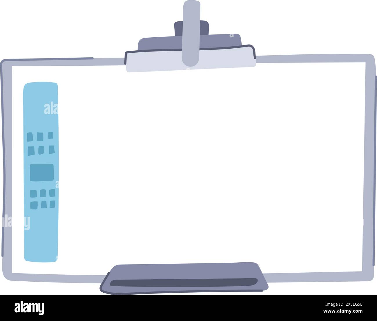 illustration vectorielle de dessin animé électronique numérique de tableau blanc Illustration de Vecteur
