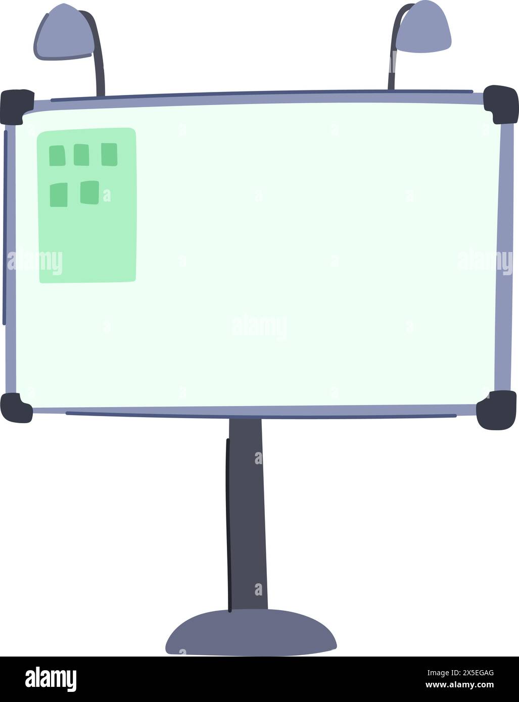 illustration vectorielle de dessin animé de tableau blanc électronique de projecteur Illustration de Vecteur