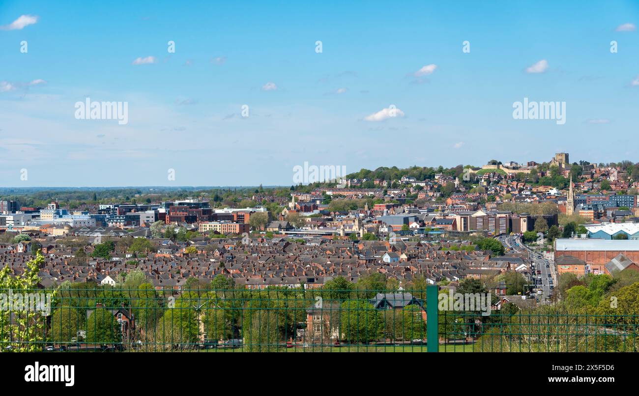 Vue sur East Lincoln City, Lincoln City, Lincolnshire, Angleterre, Royaume-Uni Banque D'Images