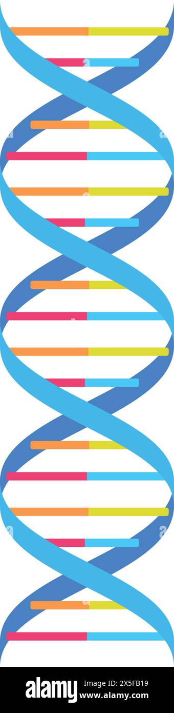 Conception d'ADN en médecine, ADN scientifique, ADN avec détails, hélice de molécules de signe d'ADN, Science médicale, graphique géométrique, génétiquement modifié Illustration de Vecteur