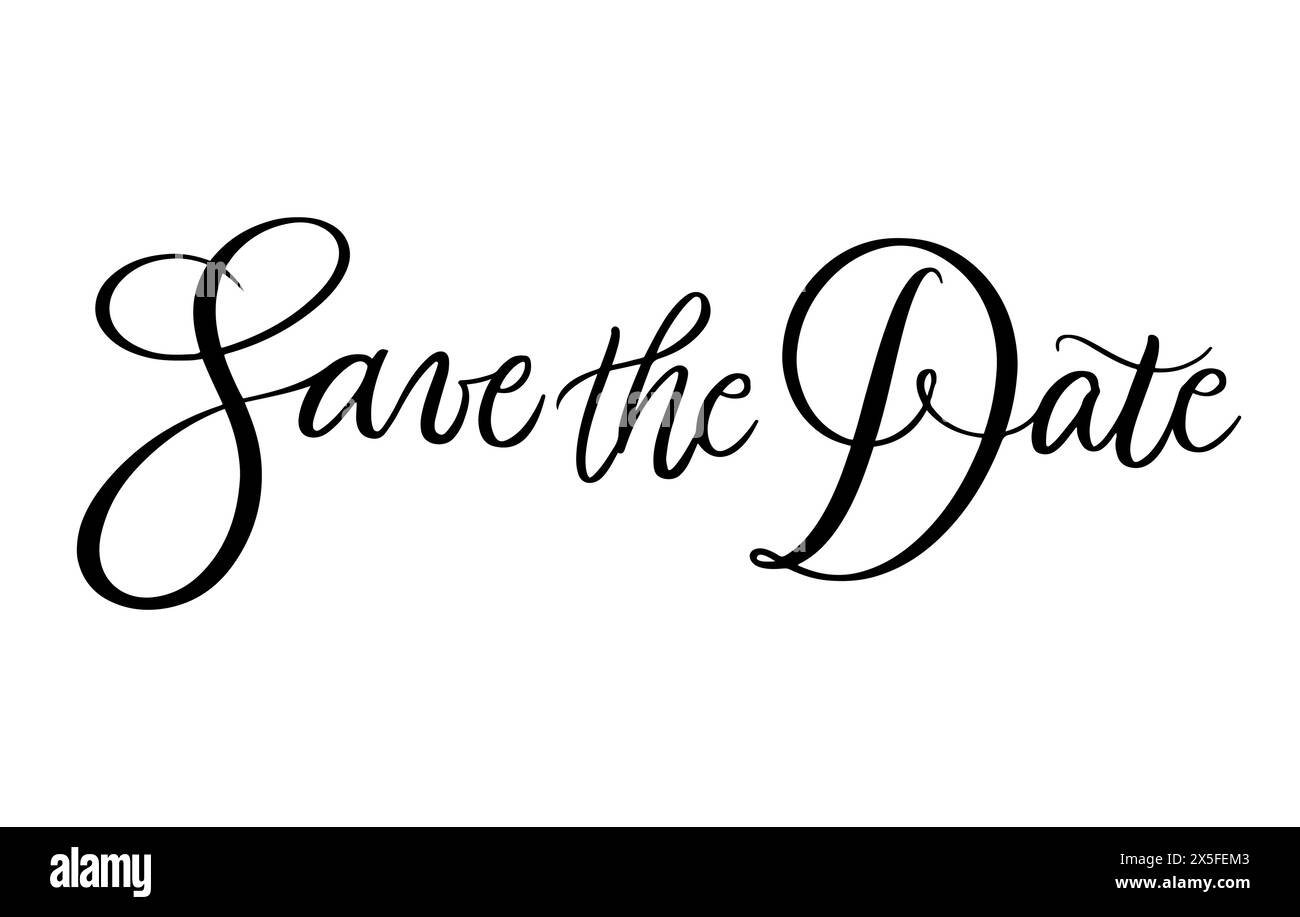 Enregistrer la date de lettrage Illustration de Vecteur