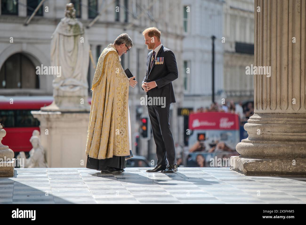 Londres, Royaume-Uni. 08 mai 2024. LONDRES, ANGLETERRE - 08 MAI : Prince Harry lors du service du 10e anniversaire de la Fondation Invictus Games à la cathédrale Saint-Paul le 08 mai 2024 à Londres, Angleterre. (Photo de John Phillips/Getty images pour Invictus Games Foundation via crédit : Sipa USA/Alamy Live News Banque D'Images