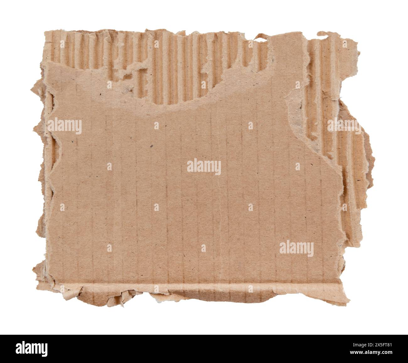 Morceau de carton déchiré sur un fond blanc. Isolat de carton déchiré Banque D'Images Morceau de carton déchiré sur un fond blanc. Isolat de carton déchiré Banque D'Images