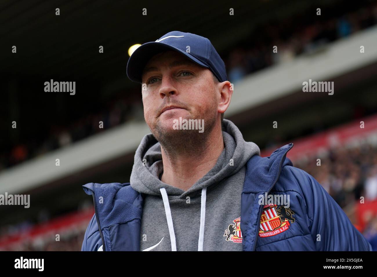 Sunderland, Royaume-Uni. 04 mai 2024. Mike Doyle, manager de Sunderland, lors du match de Sunderland AFC v Sheffield mercredi FC SKY Bet EFL Championship au Stadium of Light, Sunderland, Angleterre, Royaume-Uni le 4 mai 2024 Credit : Every second Media/Alamy Live News Banque D'Images