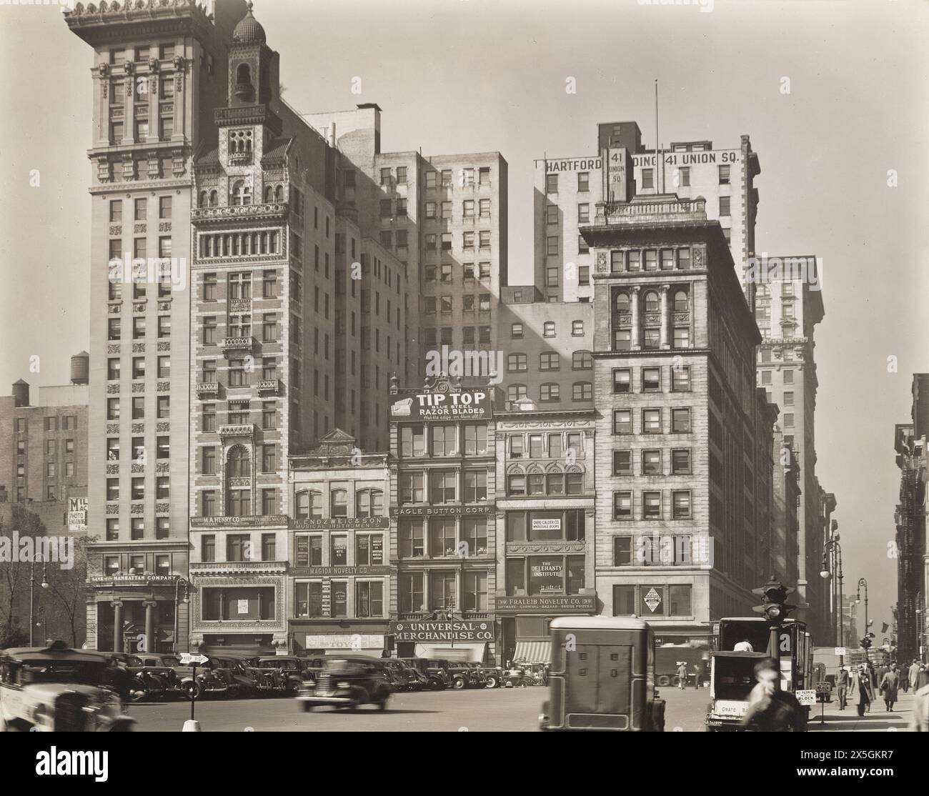 Union Square West, Nos 31-41, New York City, New York, États-Unis, Berenice Abbott, Federal Art Project, 'Changing New York', octobre 1938 Banque D'Images