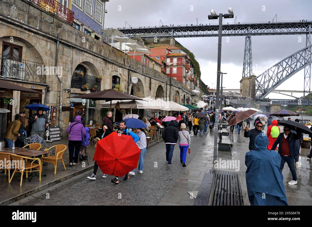 Jour de pluie Porto, Portugal, Europe Banque D'Images