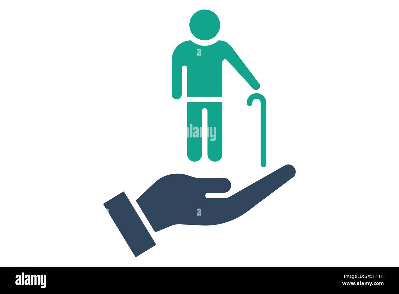 Vieillesse handicap Banque d'images vectorielles - Alamy