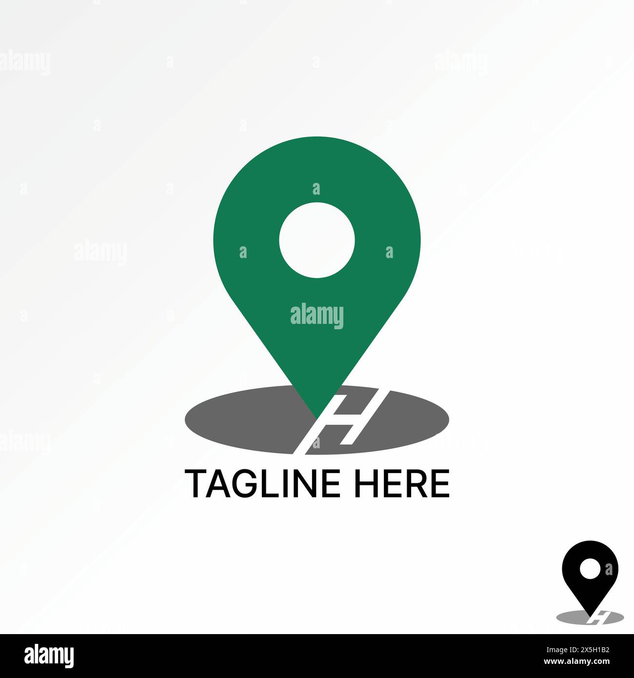 Conception de logo concept graphique vecteur créatif premium stock abstrait symbole de lieu unique avec la lettre initiale H police liée à la marque de typographie monogramme Illustration de Vecteur