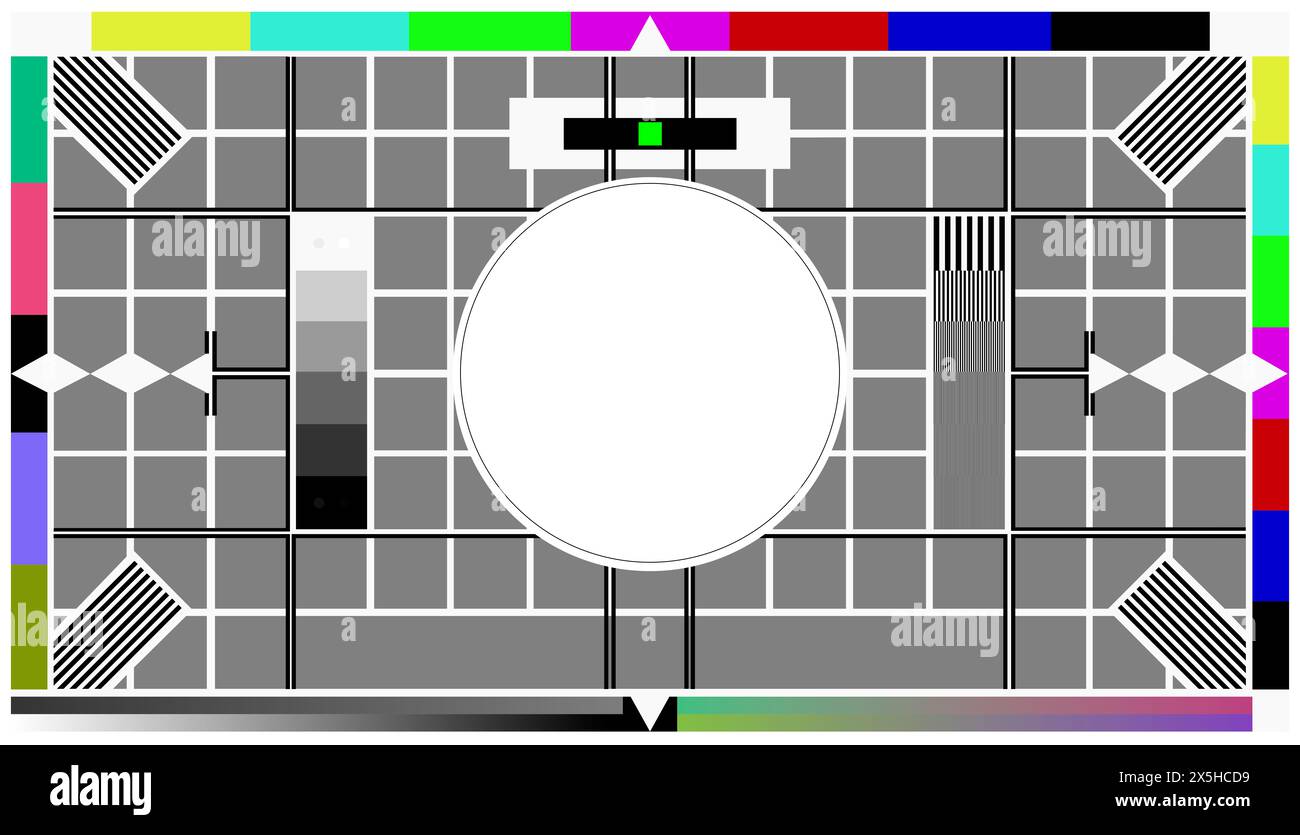 Carte test BBC f Banque D'Images