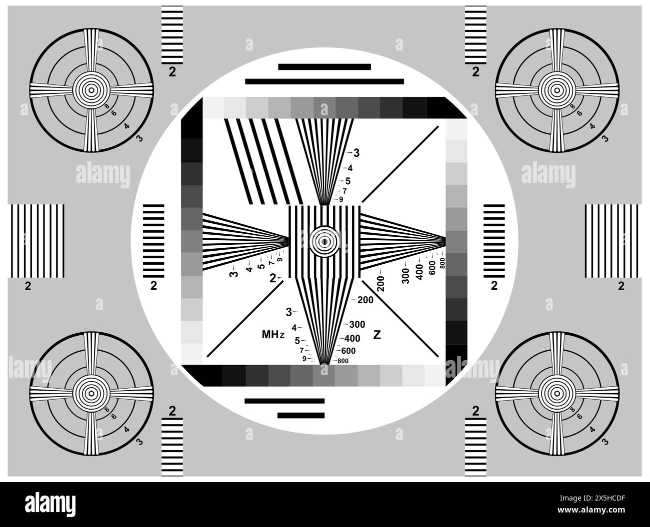 Carte test Telefunken T 05 Banque D'Images