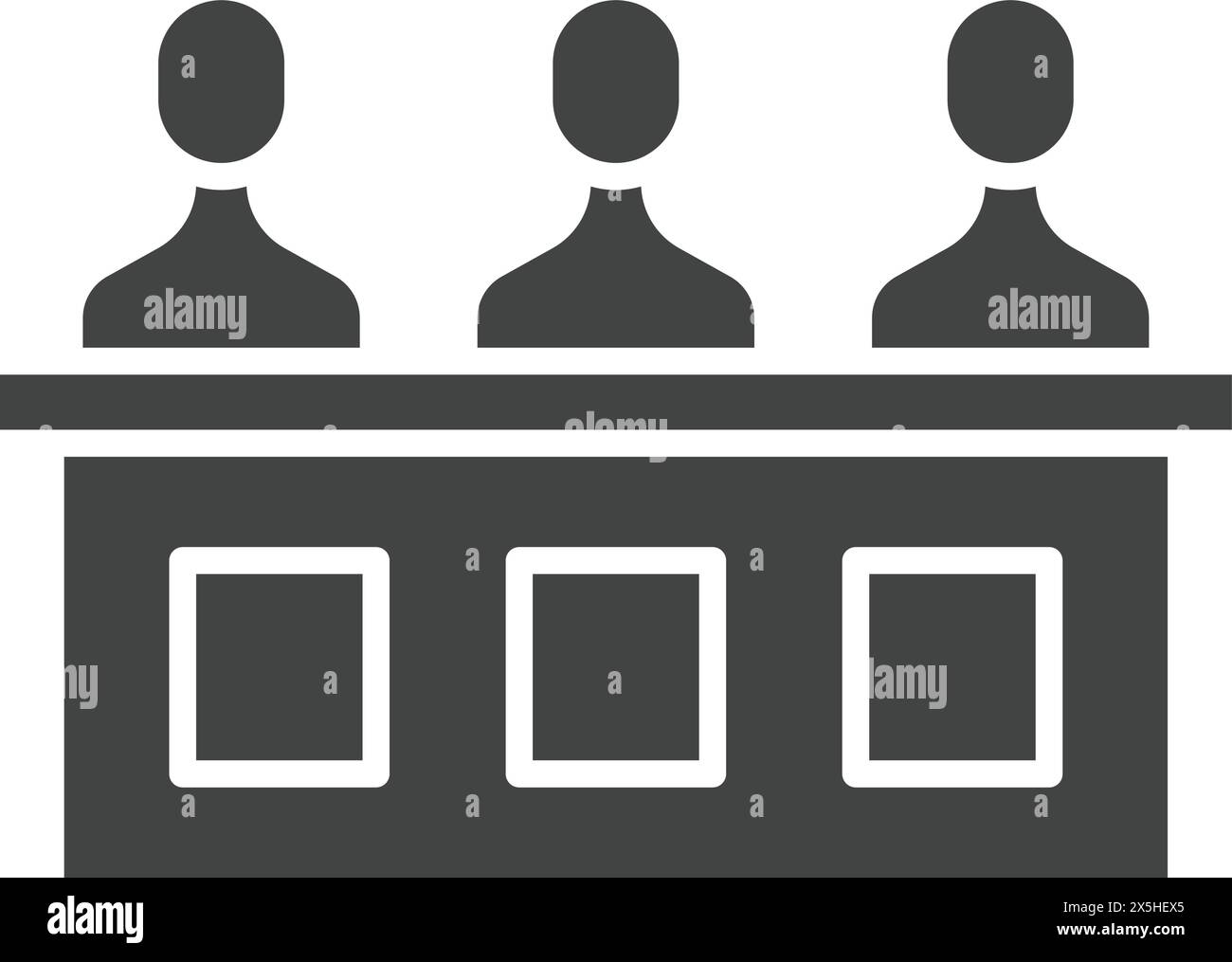 Image vectorielle d'icône de jury. Convient pour les applications mobiles, les applications Web et les supports d'impression. Illustration de Vecteur