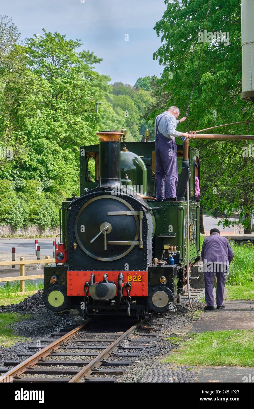 Le Earl Steam Engine du Welshpool and Llanfair Railway, Welshpool, Powys, pays de Galles Banque D'Images