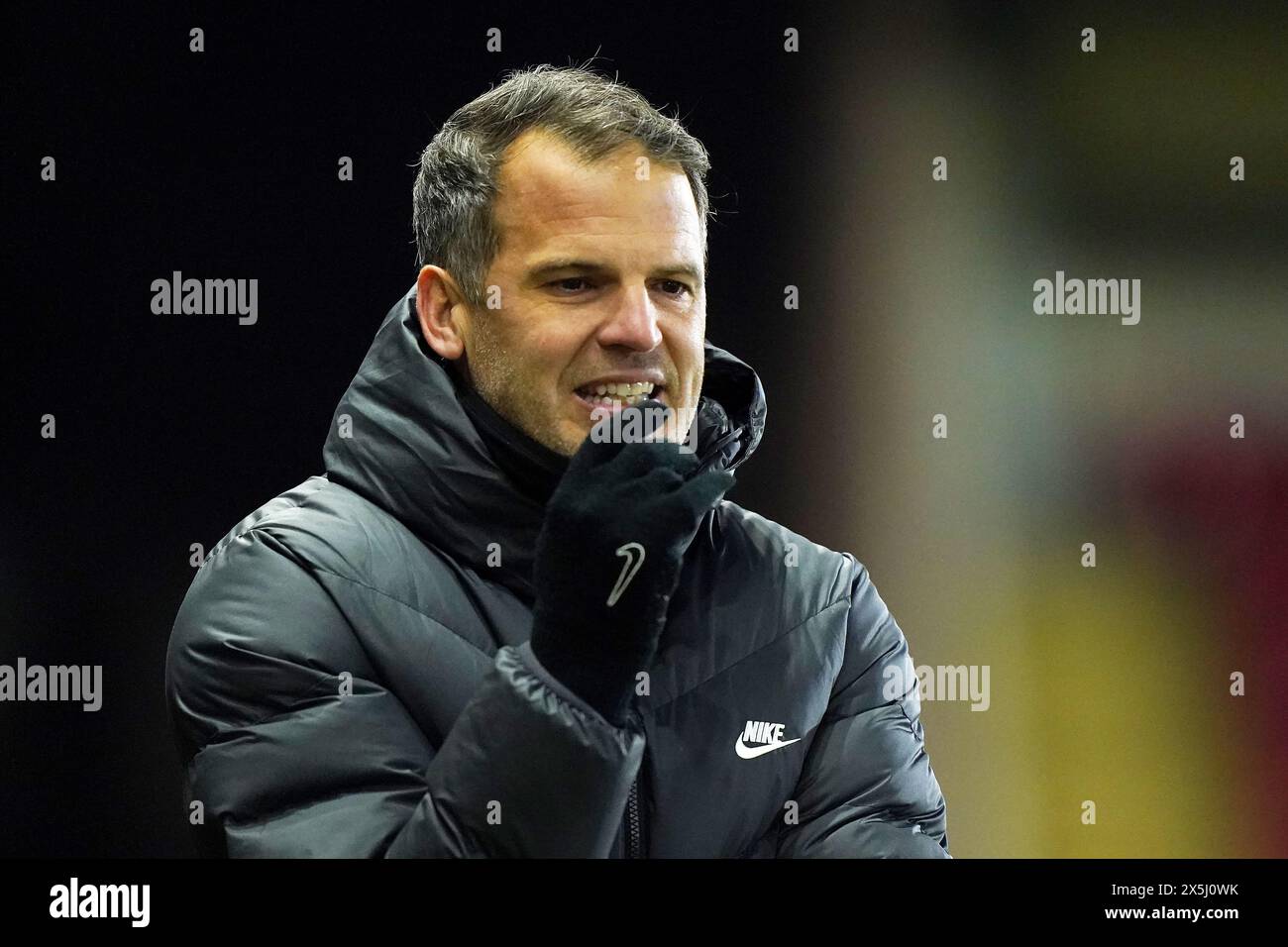 Photo du dossier datée du 07-02-2024 du gérant de Tottenham Hotspur Robert Vilahamn. Sous le manager Robert Vilahamn dans sa première saison avec le club, les Spurs sont actuellement sixièmes dans le tableau et 10 points de mieux que la saison dernière avec 28 cumulés jusqu'à présent. Date d'émission : vendredi 10 mai 2024. Banque D'Images