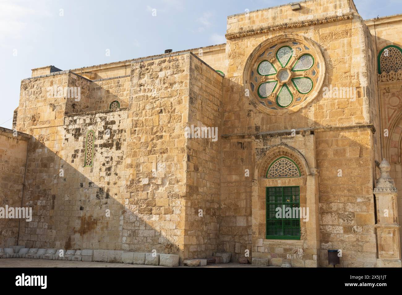 Israël, Jérusalem. Bibliothèque Al-Khalidiya, ancien bâtiment du XIIIe siècle après JC. Temple Mount. Banque D'Images