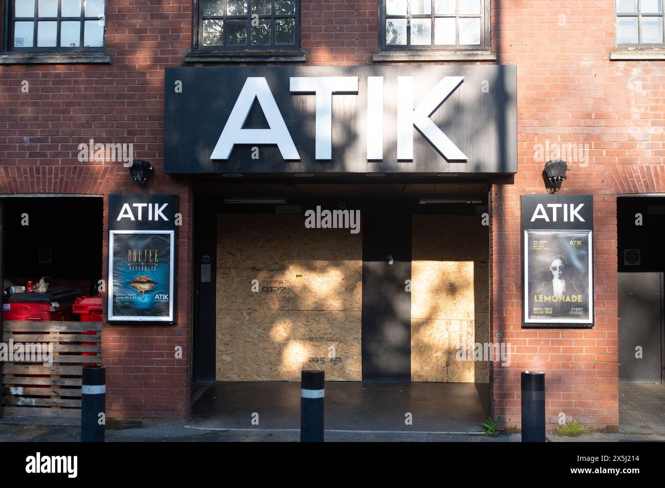 Windsor, Berkshire, Royaume-Uni. 7 mai 2024. L'ancienne discothèque Atik à Windsor, Berkshire est embarquée après que les propriétaires ont fait faillite crédit : Maureen McLean/Alamy Banque D'Images