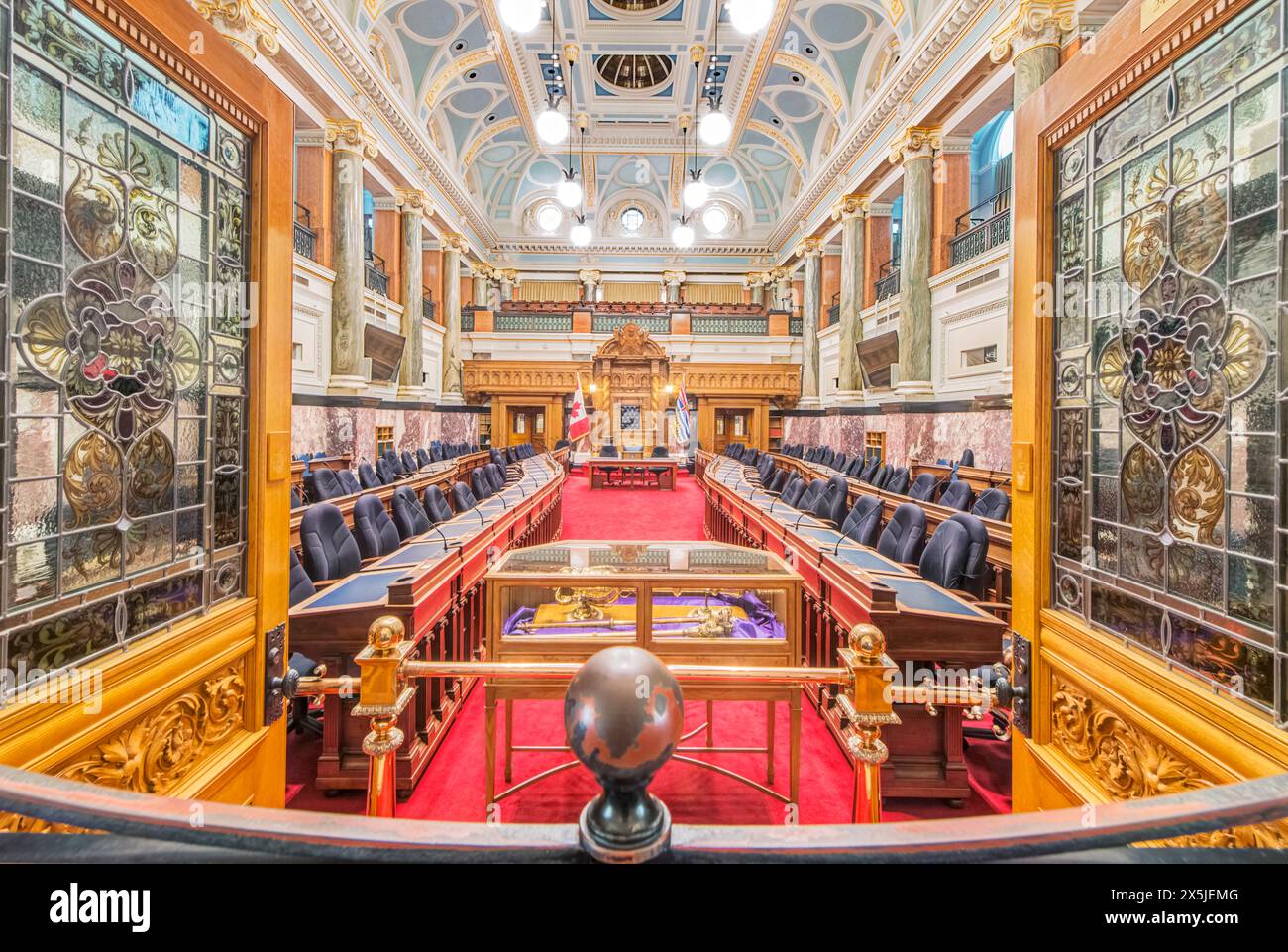 Canada, Colombie-Britannique. Victoria, Colombie-Britannique édifices du Parlement, salle de l'Assemblée législative Banque D'Images