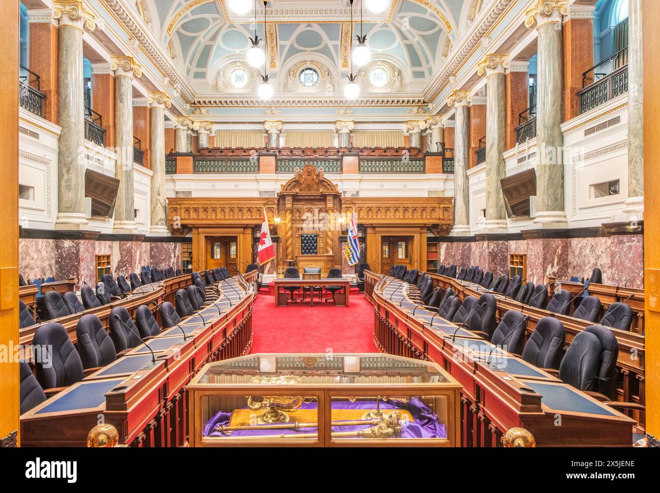 Canada, Colombie-Britannique. Victoria, Colombie-Britannique édifices du Parlement, salle de l'Assemblée législative Banque D'Images