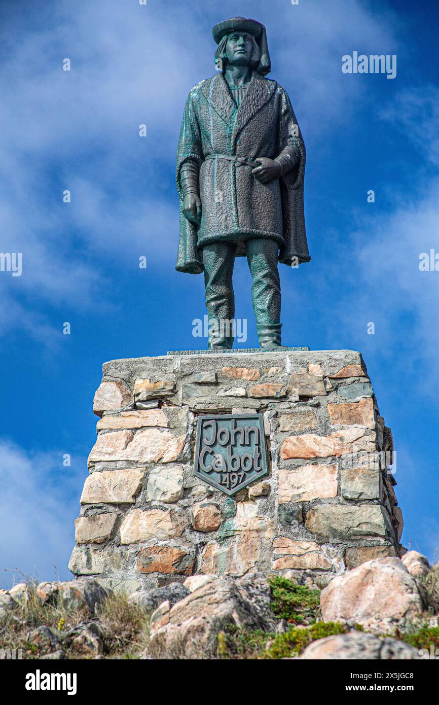 Canada, Terre-Neuve-et-Labrador. Mémorial John Cabot à Bonavista Banque D'Images