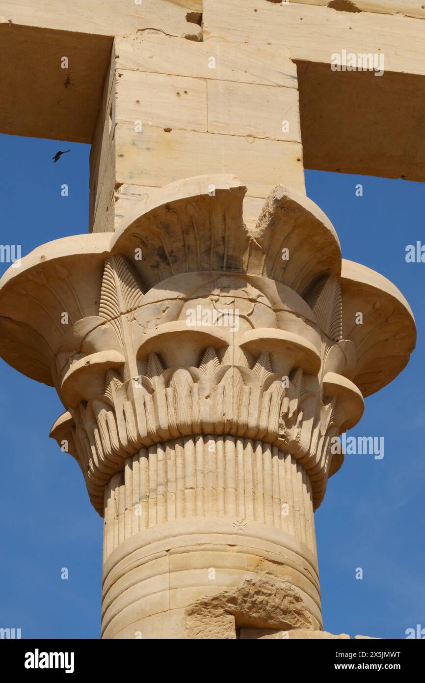 Kiosque de Trajans, complexe du temple de Philae, île d'Agilkia, réservoir du barrage d'Assouan. Lieu de sépulture d'Osiris. Égypte Banque D'Images