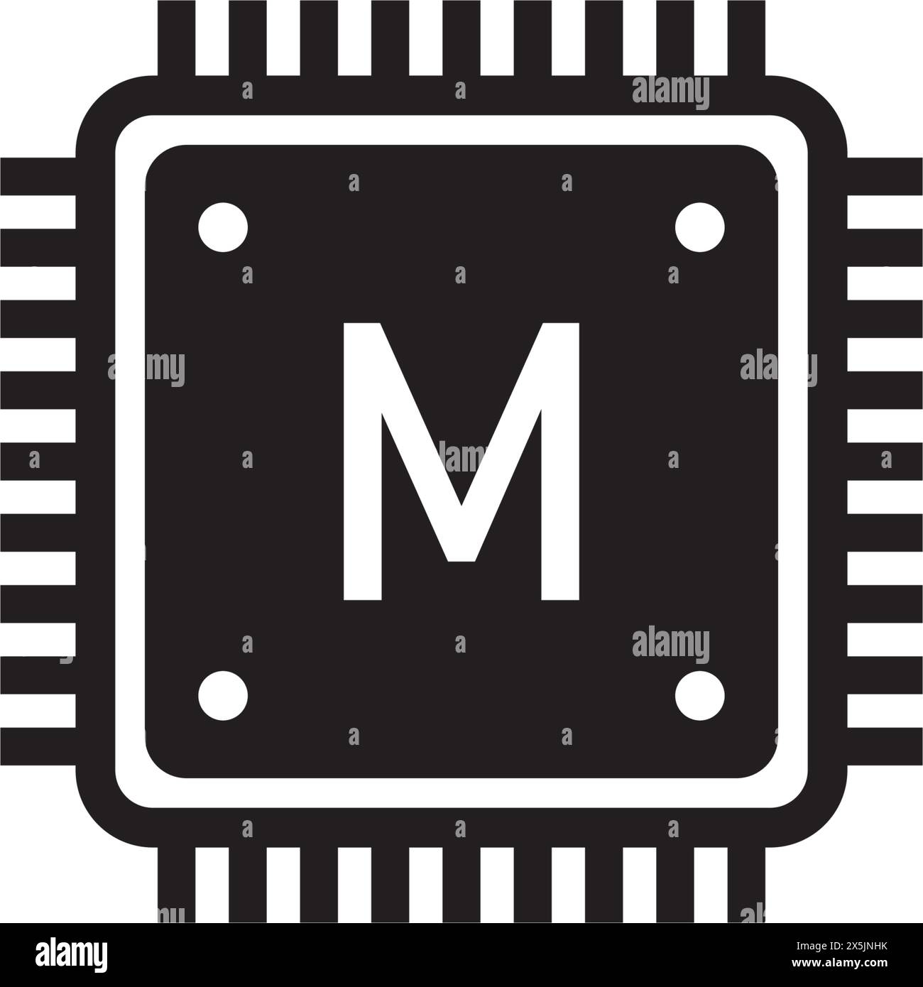 conception de symbole d'illustration vectorielle d'icône de microchip Illustration de Vecteur