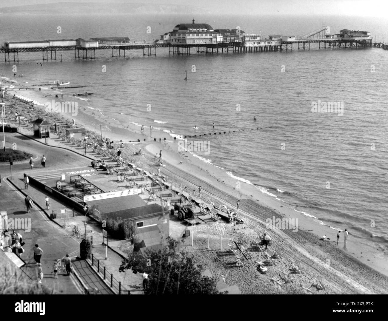Shanklin Pier, île de Wight, août 1983 Banque D'Images