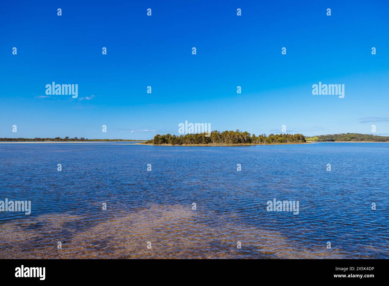 Pont du lac Wallaga et paysage environnant à Bega Shire, Nouvelle-Galles du Sud, Australie Banque D'Images